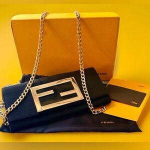 Fendi Zucca black Canvas Bifold Wallet / Full Inclusion